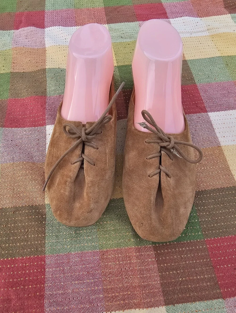 Born Handcrafted Footwear Women's 7.5 Tan Suede Slip On Mule Clogs Comfort Shoes